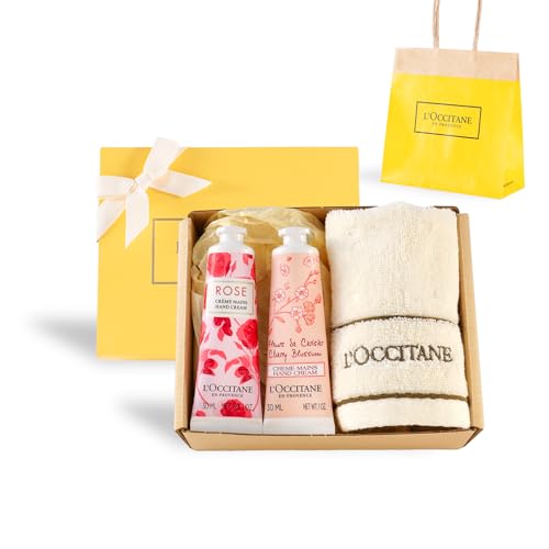 ロクシタン(L'OCCITANE) フローラルハンドクリームデュオ (ローズ&チェリー) 2本セット ショッパーバッグ付き 誕生日 お祝い ギフト プレゼント 人気 ホワイトデー 卒業 新生活 餞別 お返し 送別 お礼春ギフト