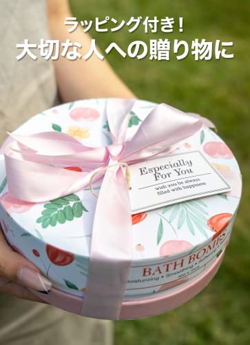 【リボン包装済み】Burco Bubbles バスボム 入浴剤 ギフトセット プレゼント 女性 人気 お風呂用 バスボール 香り爆弾 炭酸 おしゃれ かわいい メッセージカード付 彼女 子供 友達 誕生日 母の日 退職 産休 職場 お礼 お返し お祝い バレンタイン クリスマス 個包装 90gx7個入り
