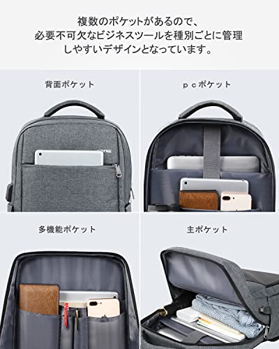 [HOMIEE] リュック ビジネスリュック メンズ 通勤用 軽量 盗難防止 15.6インチノートPC対応 2WAY 大容量 A4 防水 防災 多機能