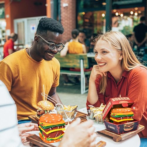 [AGRIMONY] ハンバーガーボックス 靴下 メンズ レディース おもしろ プレゼント 父の日 クリスマス 誕生日 ギフト コットン クルーソックス