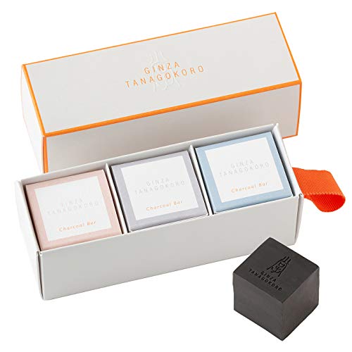 GINZA TANAGOKORO キューブチャコールバー 炭石鹸 ホワイトデー プチギフト 29g×3個 毛穴 皮脂 汚れ ケア 無添加 日本製 洗顔石鹸