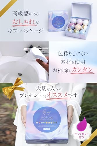 SALUA バスボム ギフト 女性 大玉サイズ バスボール 炭酸 入浴剤 9種詰め合わせ