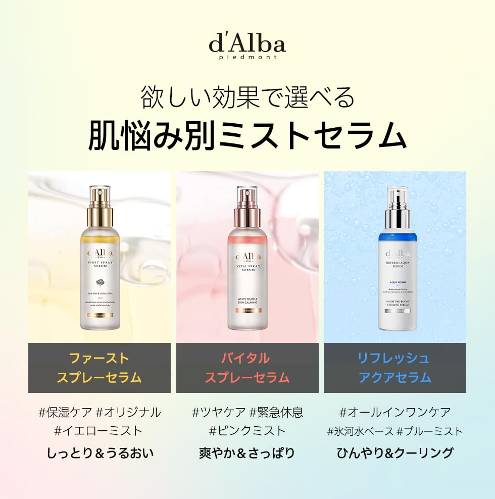 d'Alba ホワイトトリュフ スプレーセラム 3ソリューション ギフトセット 52ml×3