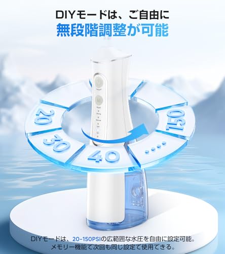 口腔洗浄器 ジェットウォッシャー 歯垢除去 4種類ノズル 310ml 父の日 母の日 ギフト