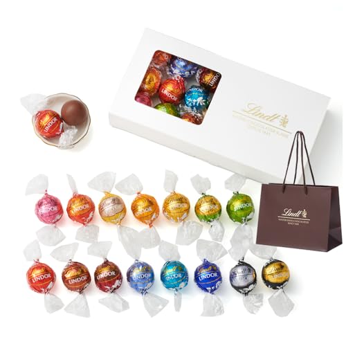 【Lindt公式】リンツ Lindt チョコレート リンドール テイスティングセット ピック&ミックス ホワイトデー お返し 16個入 推し活 ギフト 手提げ袋付き ショッピングバッグS付
