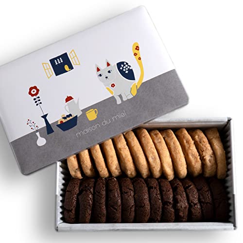 (メゾンデュミエル) スイーツ お菓子 クッキー缶 ギフト クッキー 詰め合わせ 高級 猫 猫さんのサブレ缶 バレンタイン ホワイトデー