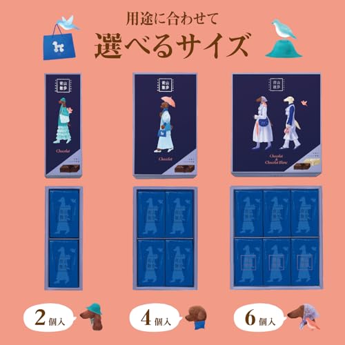青山散歩ショコラ＆ショコラブラン6個入 ホワイトデー お返し 2026 プレゼント 東京土産 手土産 お土産 スイーツ ギフト チョコレート チョコ チョコレート菓子
