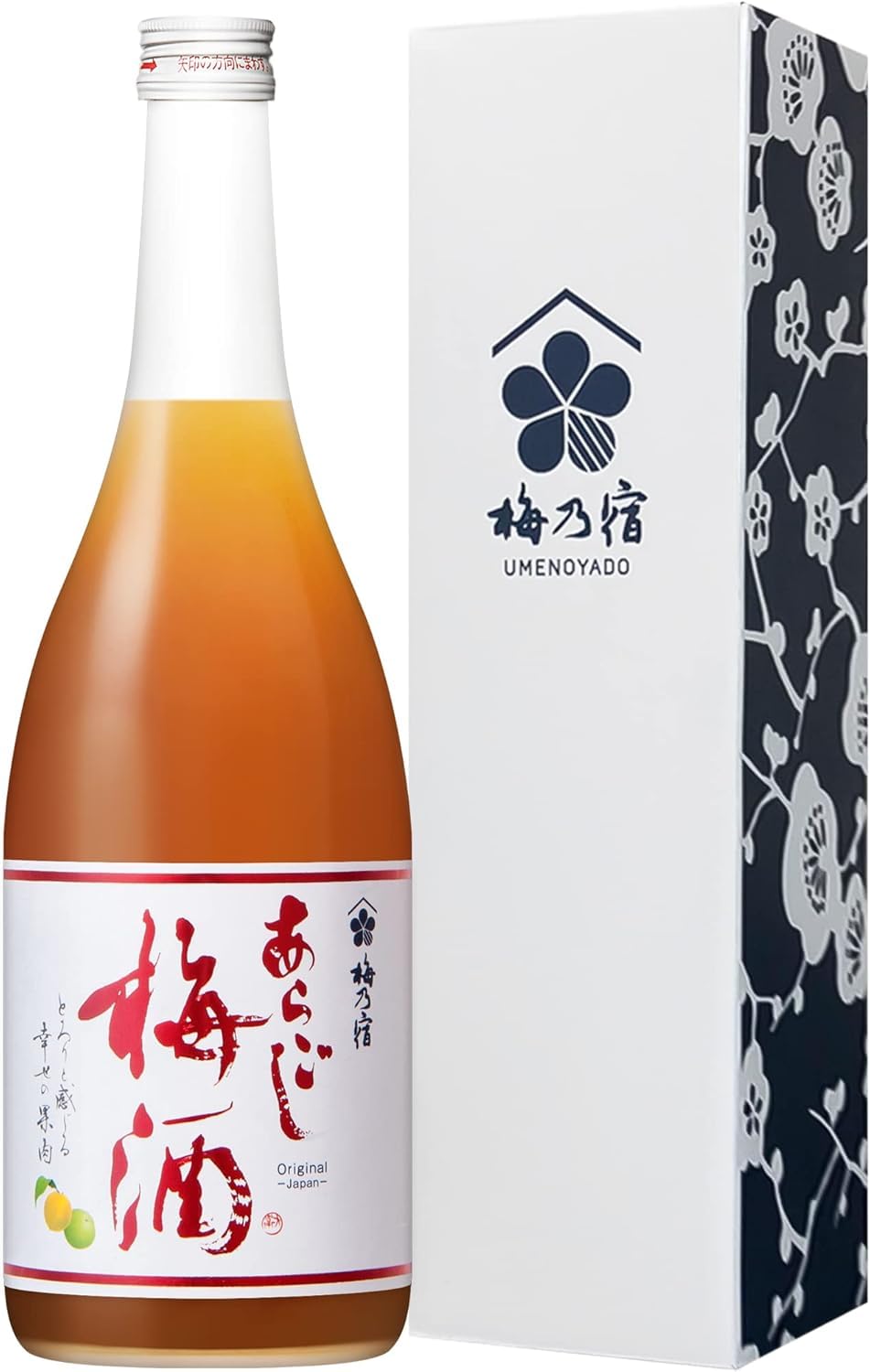 梅乃宿 あらごし梅酒 720ml (Amazon限定ギフトBOX付き)梅酒高級 ギフト 果実酒 母の日 ギフト デザート 国産 果肉 アルコール 12度 贈答 贈り物 プレゼント